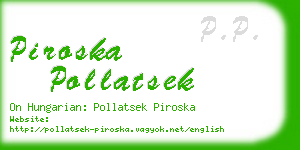 piroska pollatsek business card